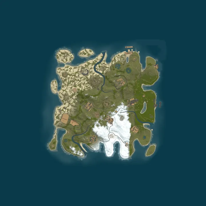 Map of A Shockbyte Rust Server