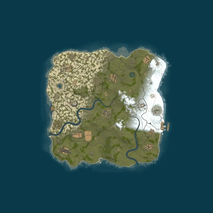 Map of GRUB.ARMY EU 3X SOLO/DUO/TRIO | Raidable Bases | Shared BPs | J