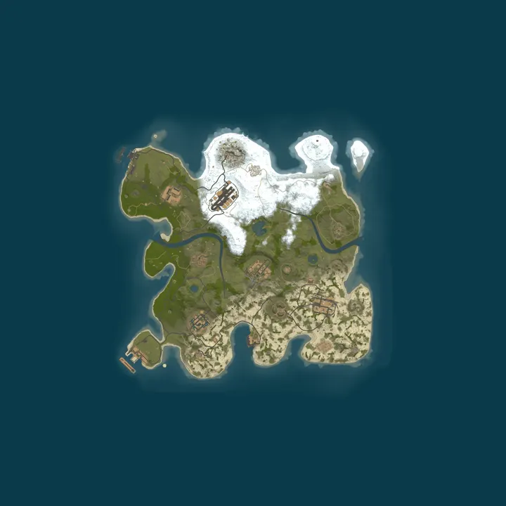 Map of A PlayYourWay hosted Rust server
